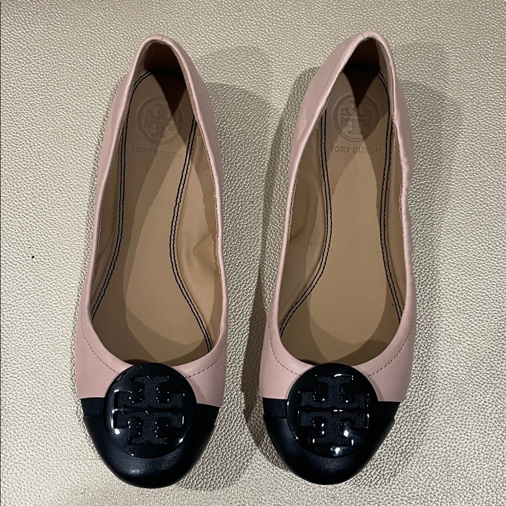 Tory Burch Blush and Black Women's Flats size 5